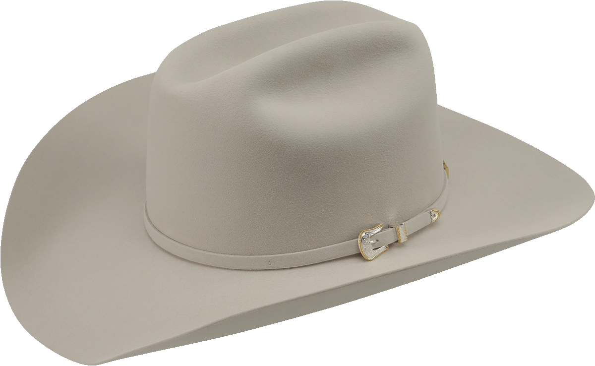 A photo of an American Hat Company 1000X felt cowboy hat in the color black.