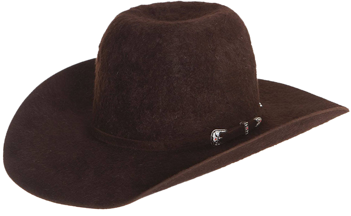 A photo of an American Hat Company 1000X felt cowboy hat in the color pecan.