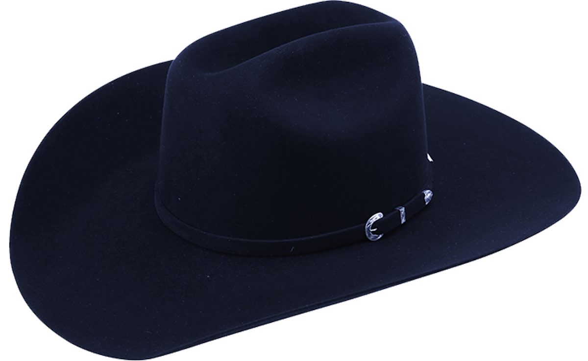 A photo of an American Hat Company 1000X felt cowboy hat in the color silver belly.
