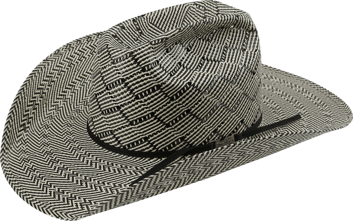 A photo of an American Hat Company 1000X felt cowboy hat in the color black.