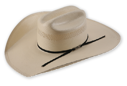 A photo of an American Hat Company 1000X felt cowboy hat in the color black.