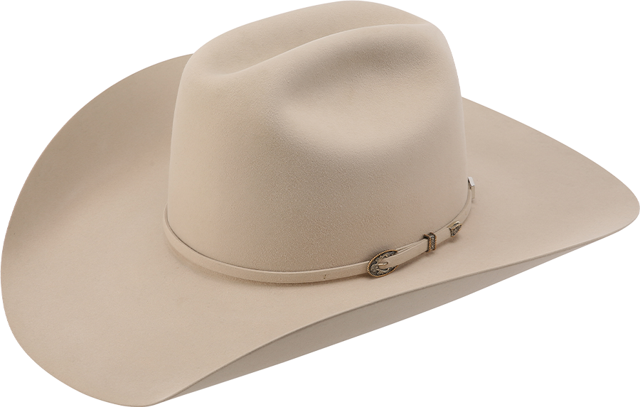 Tuf Cooper 200X felt cowboy hat in the color silver belly.