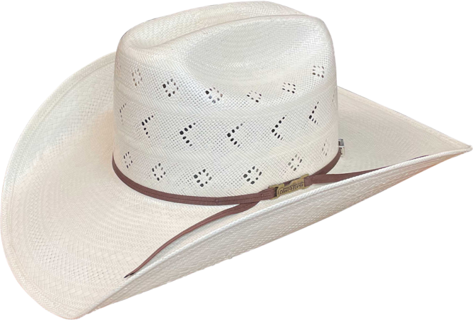 A photo of an American Hat Company 1000X felt cowboy hat in the color silver belly.